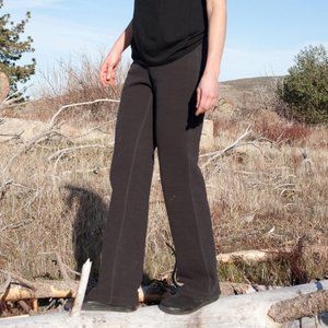IBEX New Wool Order Black Flare Pants Merino Wool Black {B16}